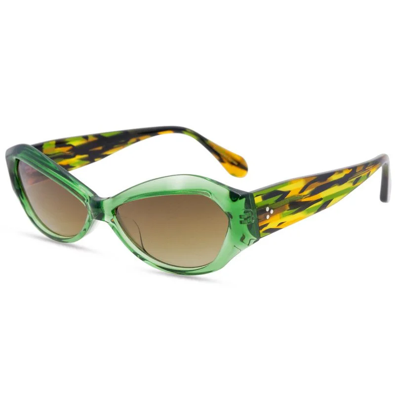 Retro Cat Eye Acetate Sunglasses for Women – UV400 Outdoor Travel Shades