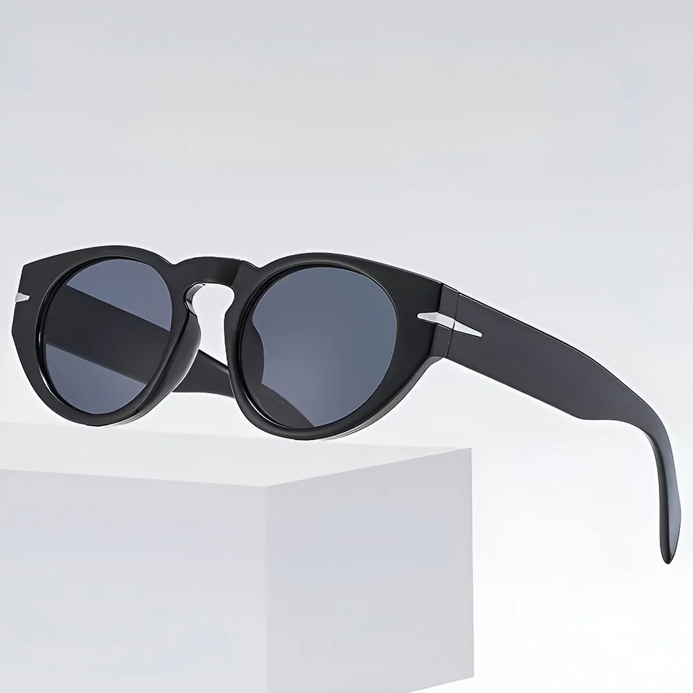 Vintage Steampunk Round Sunglasses UV400 for Men & Women – Retro Travel Style