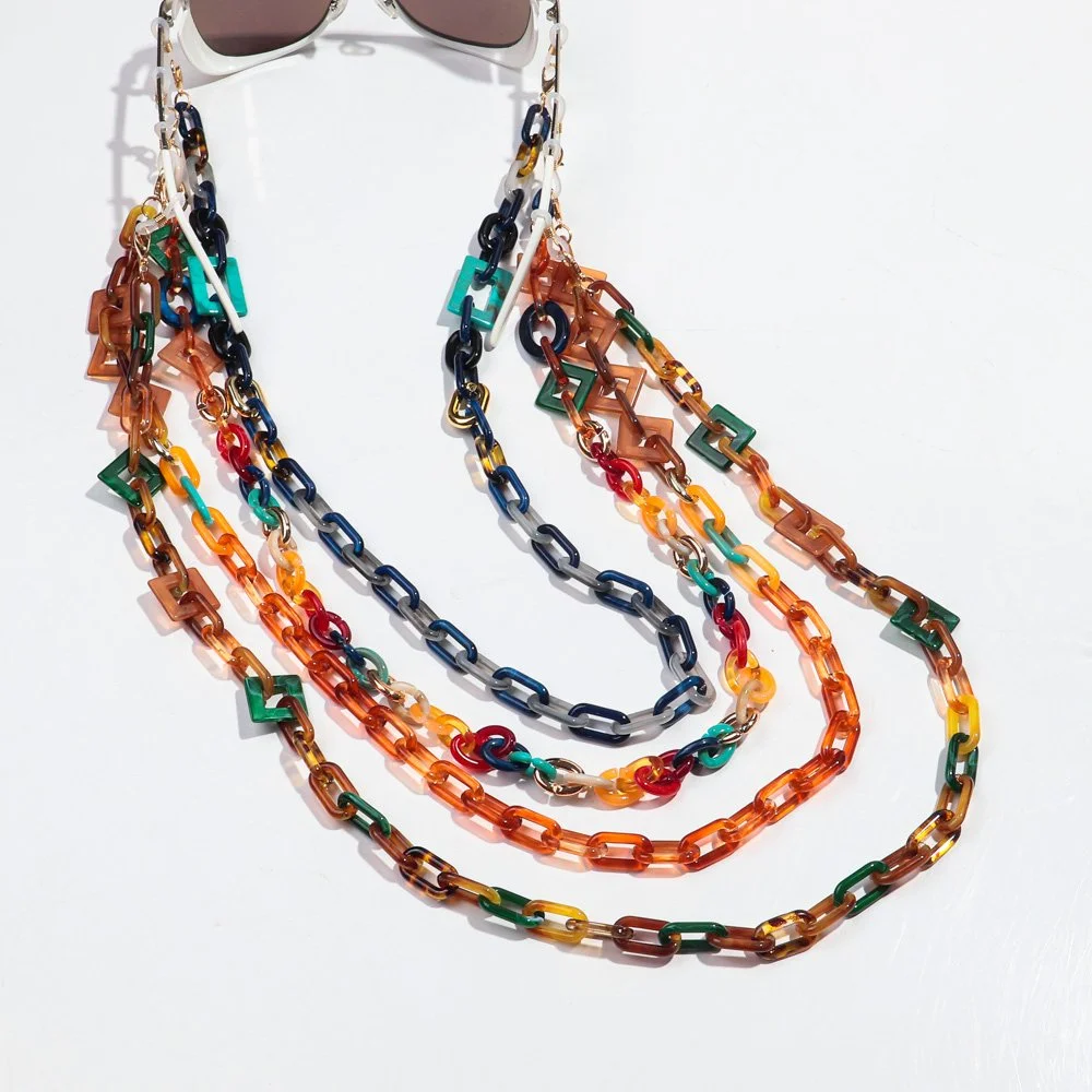 Boho Colorful Acrylic Eyeglass Chain for Women