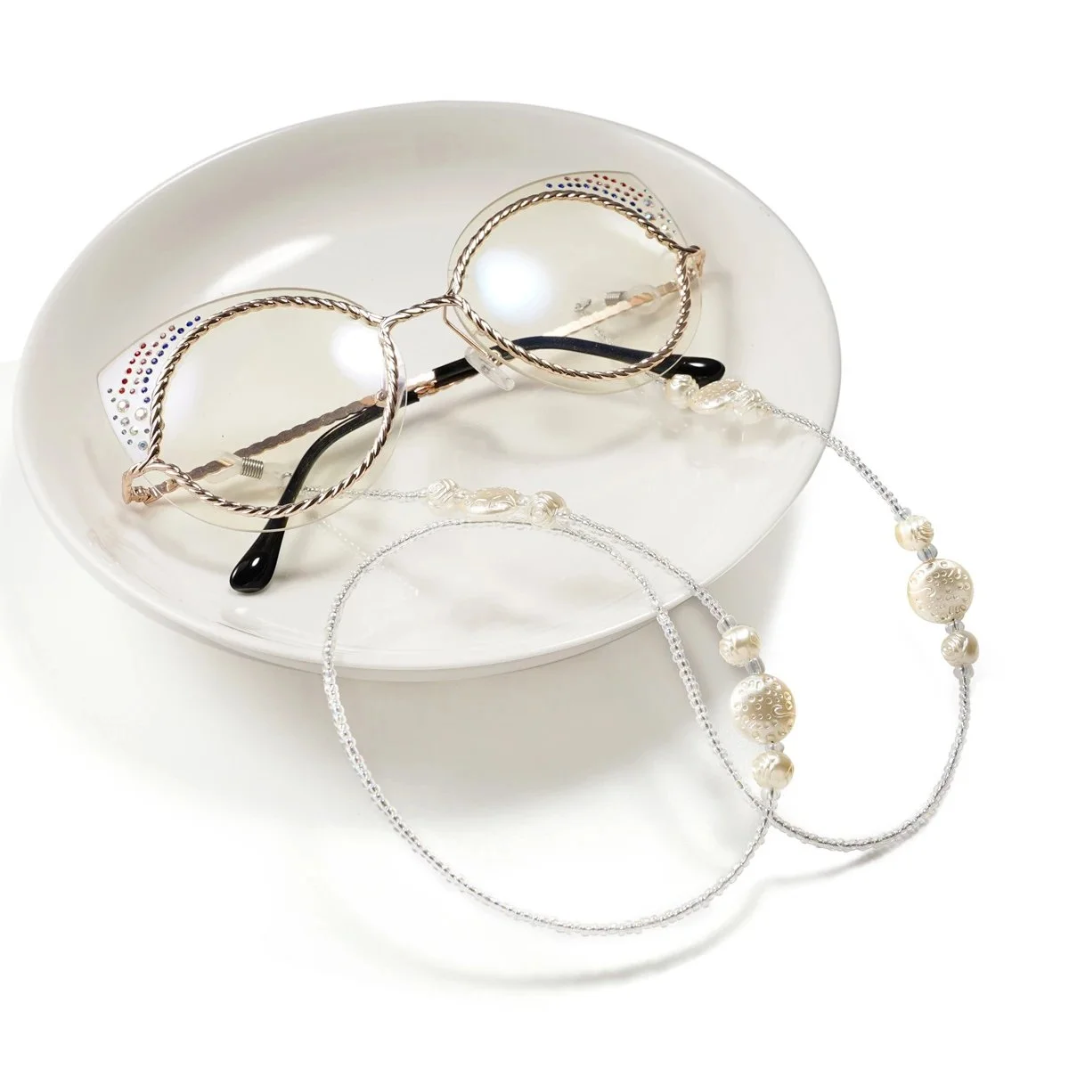 Gold Floral Eyewear Chain