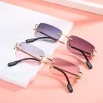 Luxury Mirror Square Frame Sunglasses for Women and Men - UV400 Protection