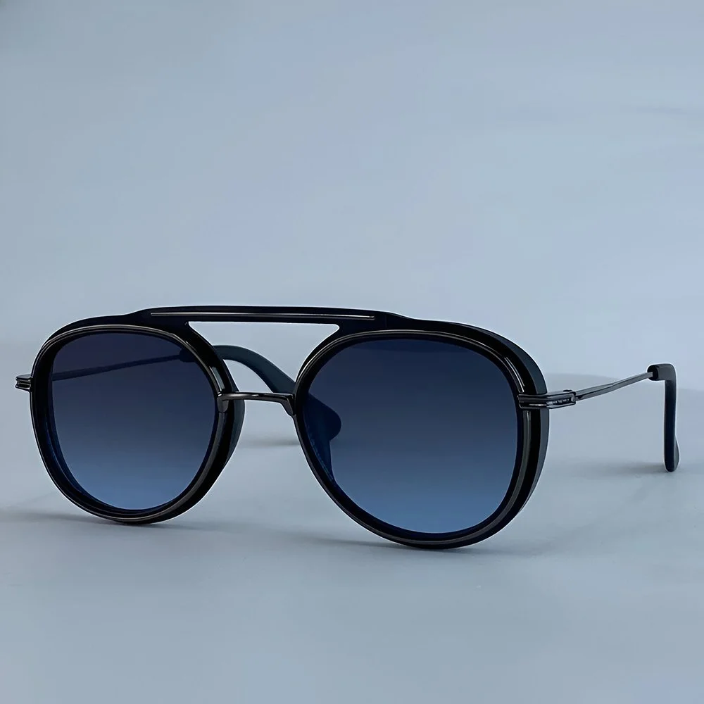 Vintage Steampunk Round Sunglasses for Men