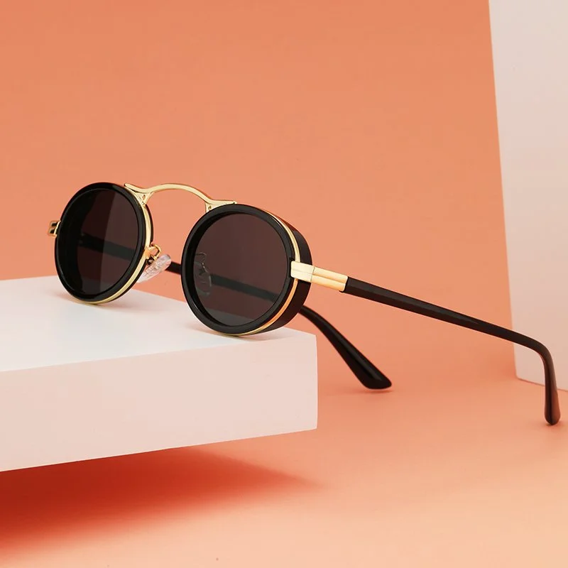Retro Oval Metal Frame Sunglasses – Unisex UV400 Fashion Eyewear