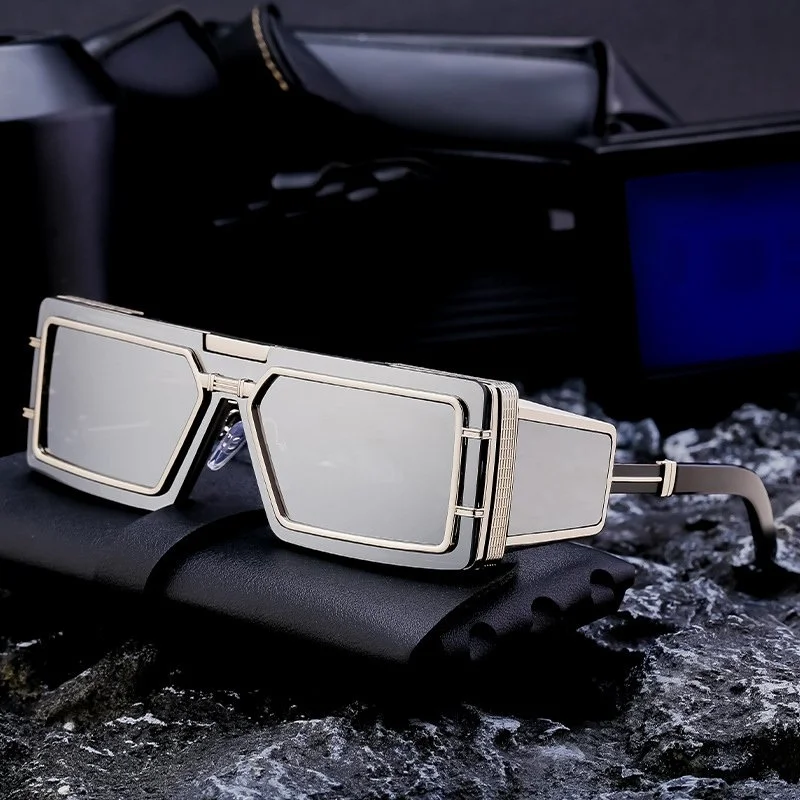Trendy Small Rectangle Shield Sunglasses for Men & Women