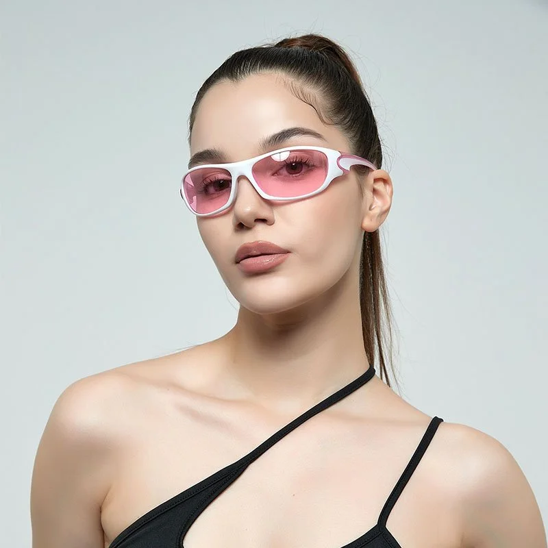Y2K Oval Sports Sunglasses – Retro Fashion UV400 Goggles for Men & Women