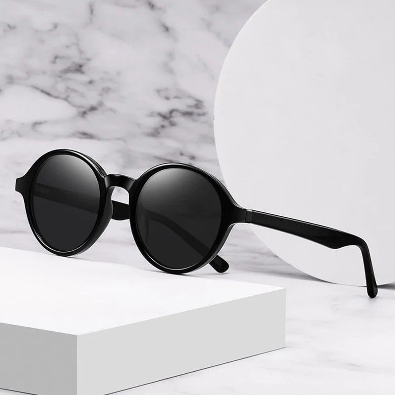 Retro Round Polarized Sunglasses for Men & Women Outdoor Driving UV400