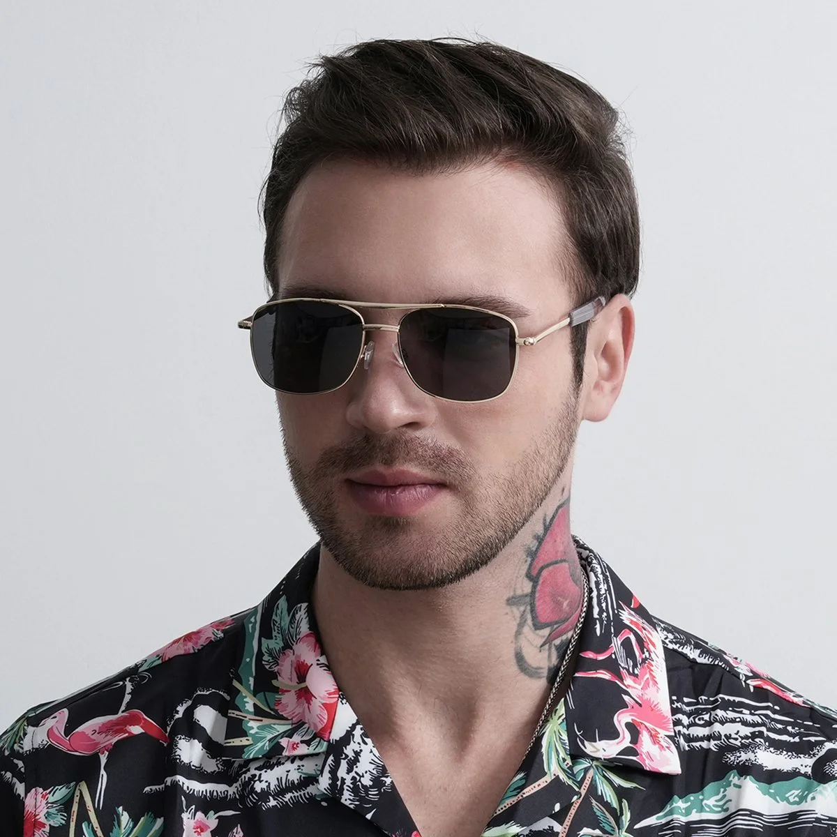 Classic Aviator Sunglasses with Double Bridge – UV400 Protection for Men & Women
