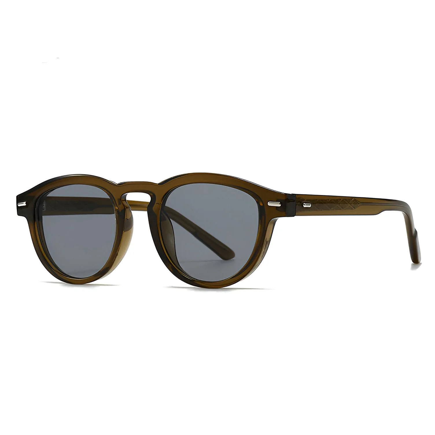 Luxury Oval Sunglasses with UV400 Protection – Retro Rivet Style for Travel & Beach